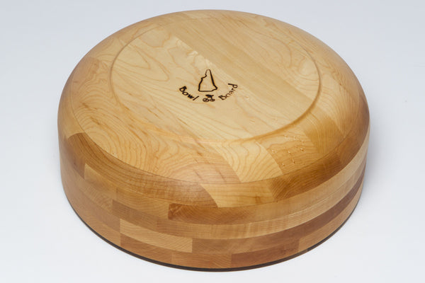 14" Flat Bottom Bowl 2X Bigger than Traditional Salad Bowls (16 Servings) | New Hampshire Bowl and Board