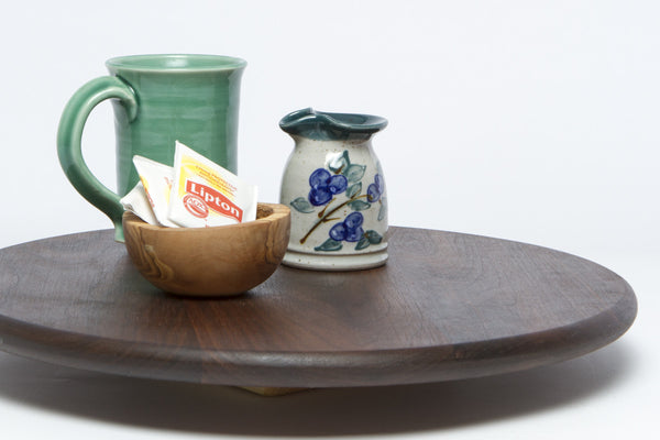 Handmade Black Walnut Lazy Susan Heirloom Quality | New Hampshire Bowl and Board