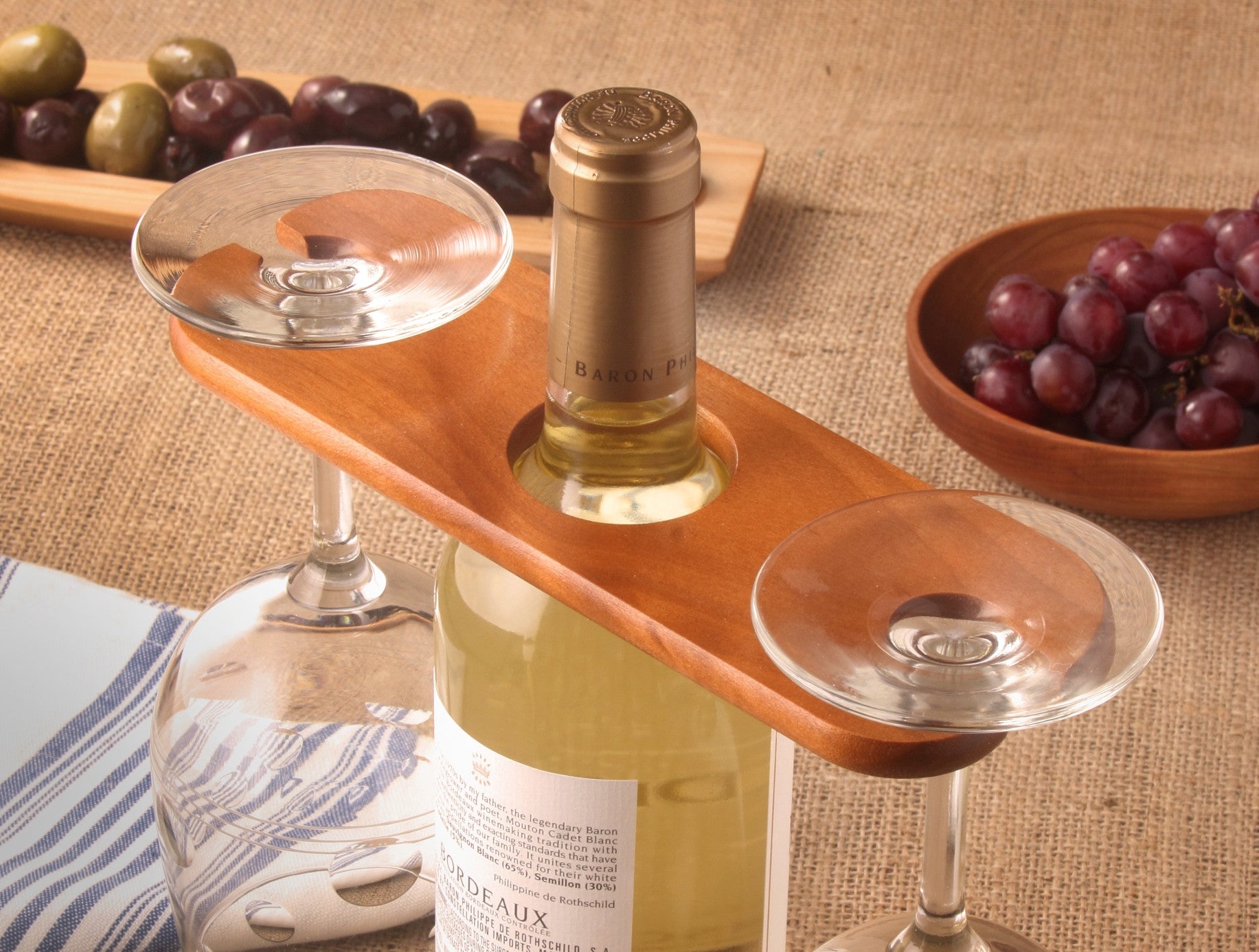 Handmade Wood Wine Caddy, Wine Bottle Holder, Wine Glass Holder, Wine –  Fine Wine Caddy