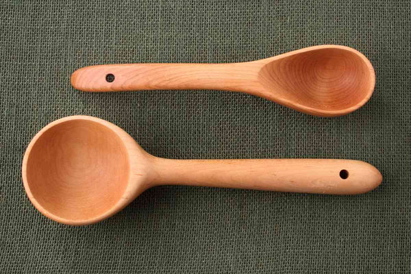 Wood Ladle Curved Handle 13"
