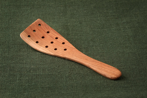 Wood Spatula with Holes Right or Left Handed
