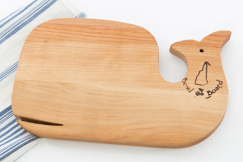 Whale Cutting Board in Maple | New Hampshire Bowl and Board