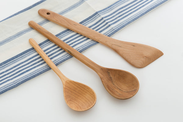 Wood Spatula and Cook's Spoons 3-PC Set | New Hampshire Bowl and Board