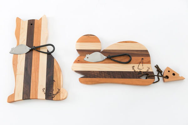 Large Mouse Cheese Board Gift with Free Mouse Spreader | New Hampshire Bowl and Board