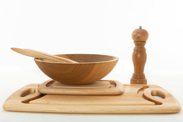 Wood Wedding Gift Registry 4 PC Set | New Hampshire Bowl and Board