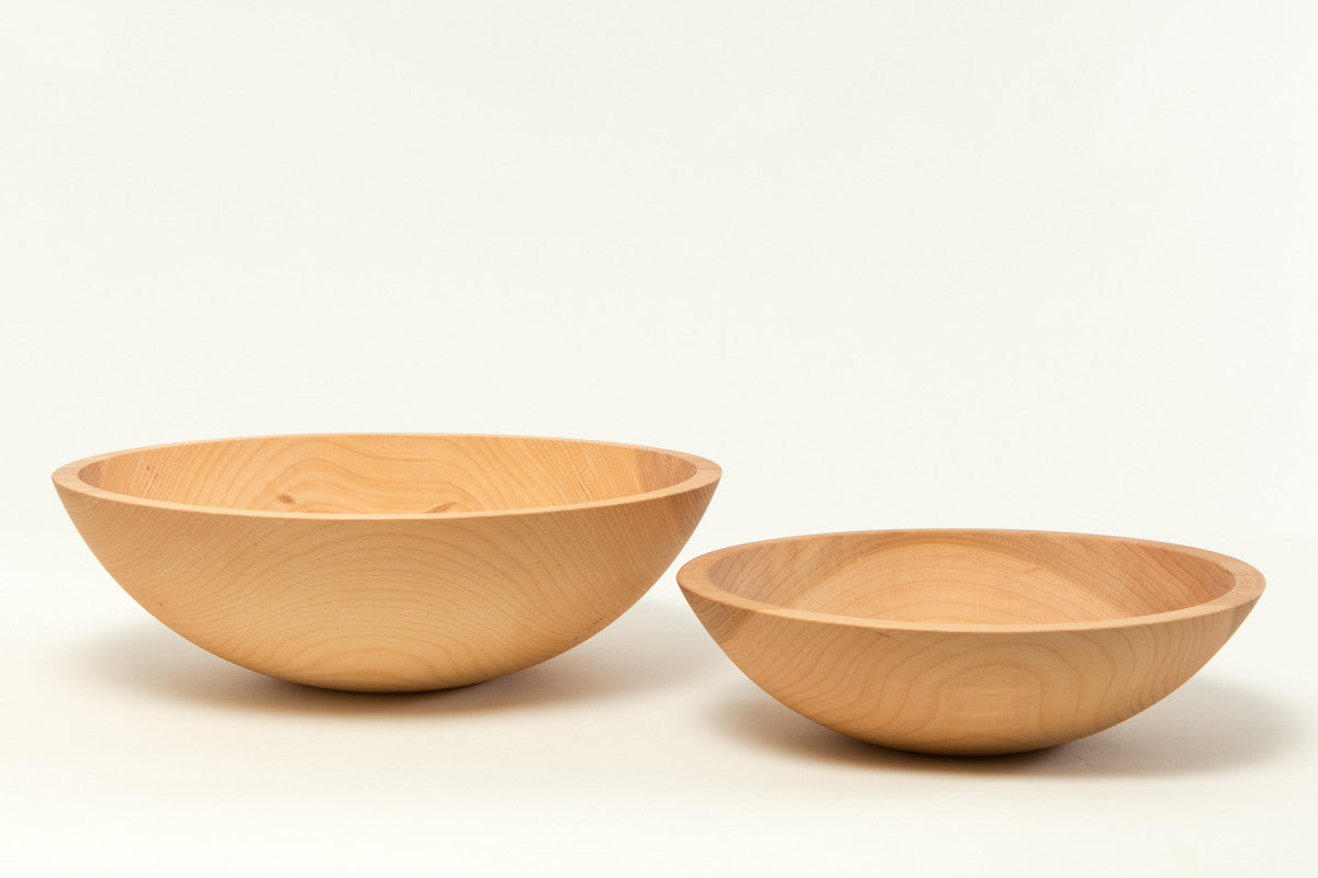 Wood Chopped Salad Bowl EZ to Hold FREE Mezzaluna 