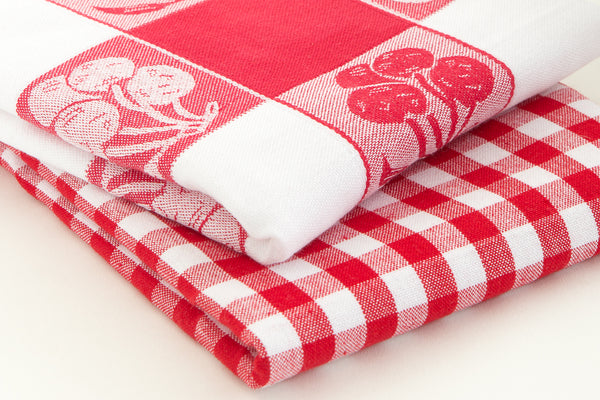 red tea towels