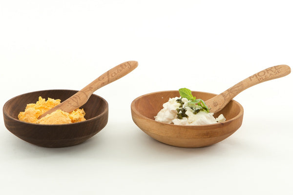 wood oil dipping bowl