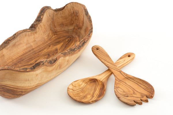 Olive Wood Spoon Spatula Set  New Hampshire Bowl and Board