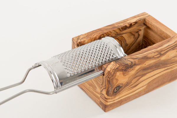 wood cheese box and grater