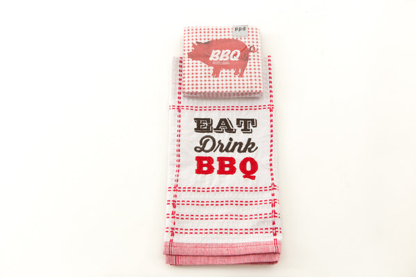 Red BBQ Dish Towel | New Hampshire Bowl and Board