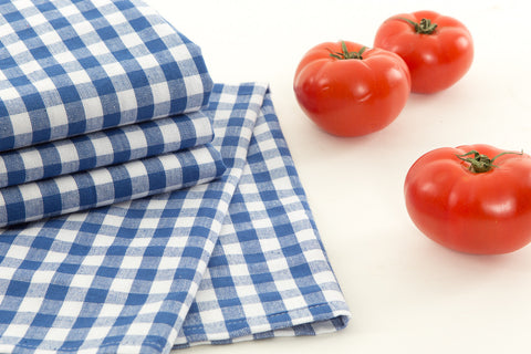 Dish Towel Blue Checked Bistro | New Hampshire Bowl and Board