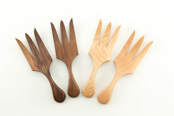 salad fingers pictured in maple or walnut
