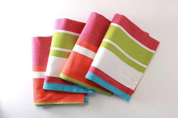 Striped Kitchen Towel Bright Lights | New Hampshire Bowl and Board