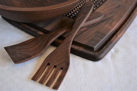 Salad Bowl and Non-Skid Board FREE Salad Servers | New Hampshire Bowl and Board