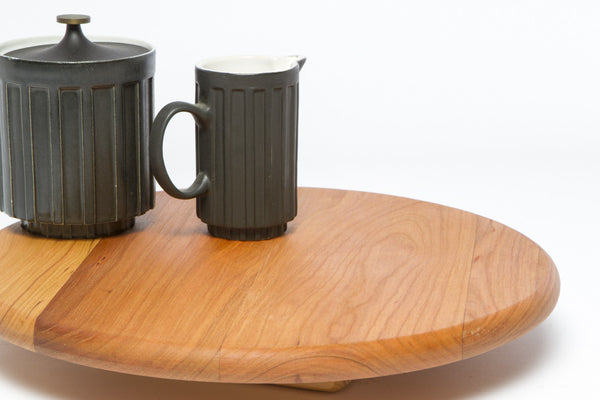 Large Cherry Wood Lazy Susan