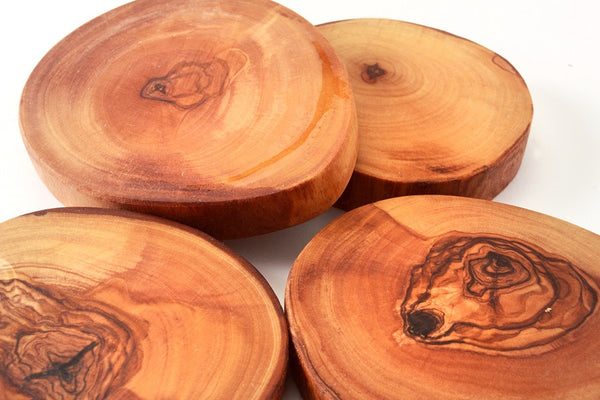 olive wood coasters