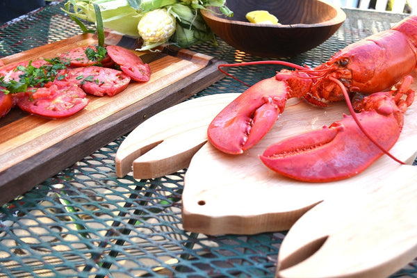 Maine Lobster Wood Cutting Board Guaranteed to Have Two Claws | New Hampshire Bowl and Board