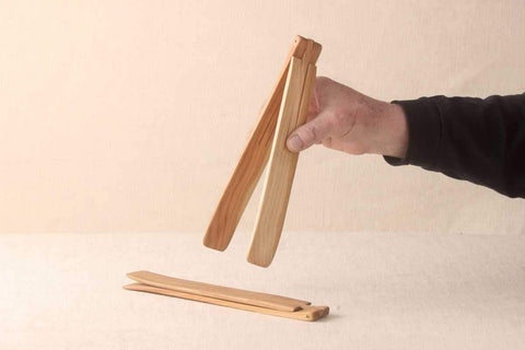 wood salad tongs Maple
