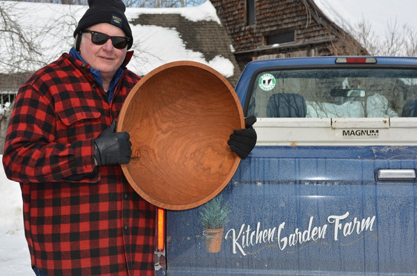huge wooden bowl