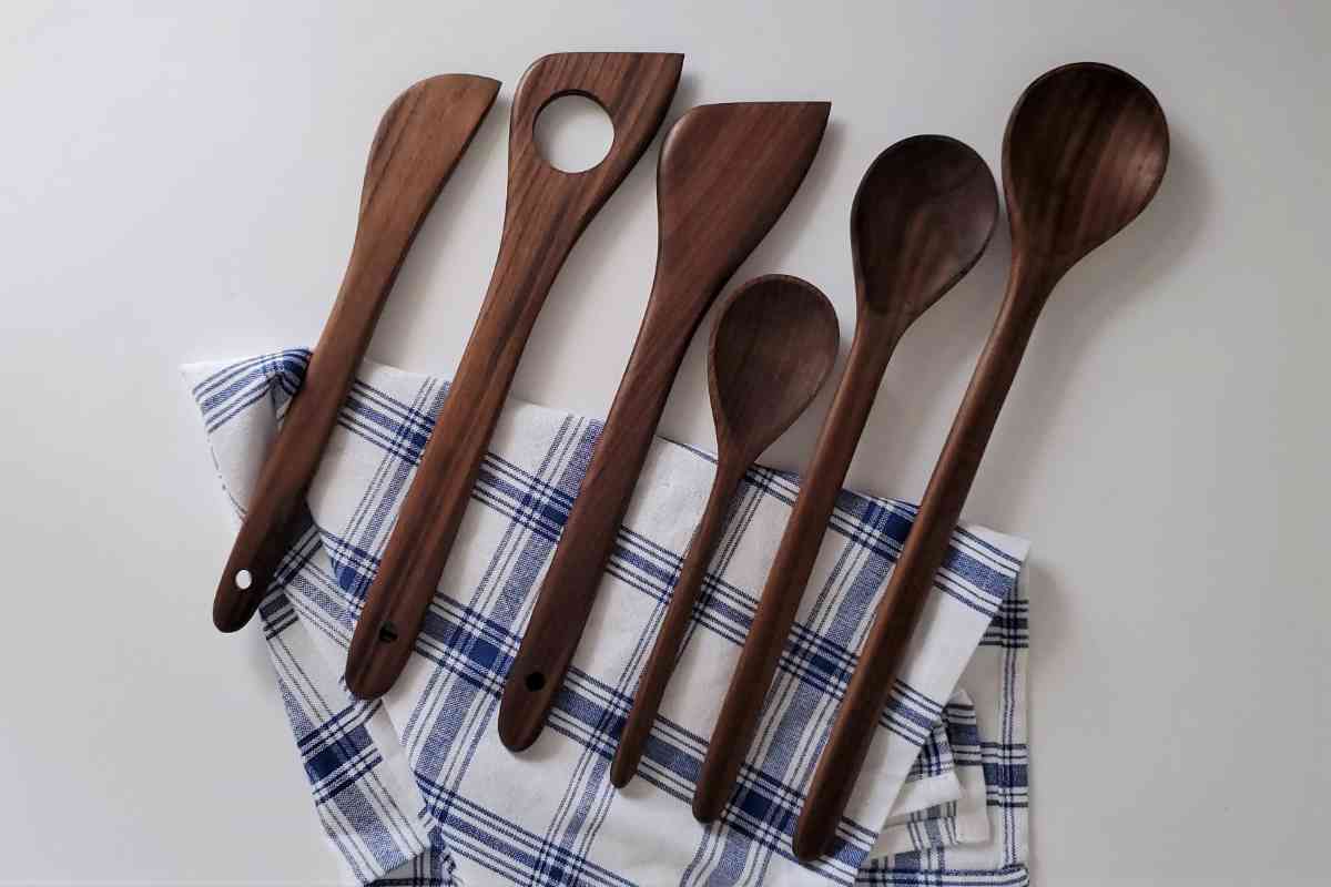 Wood Spoon and Wooden Spatula Set 6-PC Right or Left-Handed