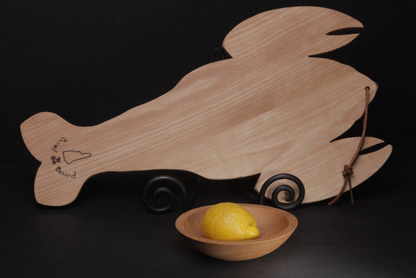 Maine Lobster Wood Cutting Board Guaranteed to Have Two Claws | New Hampshire Bowl and Board