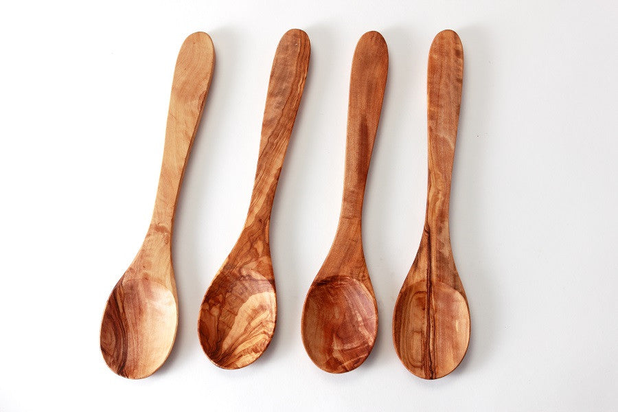 Kitchen Towels and Olive Wood Spoon Gift