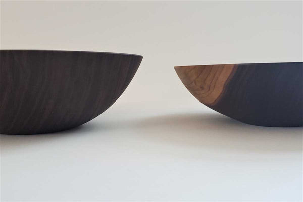 handmade walnut individual salad bowl