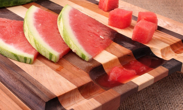 wood board with juice well